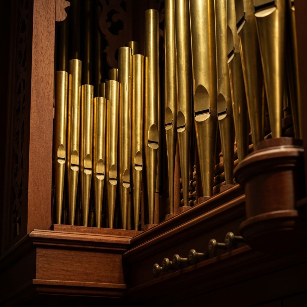 Organ pipes detail